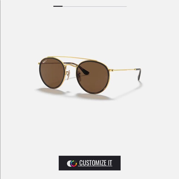 Polarized Round Double Bridge Ray-Ban Sunglasses - Picture 6 of 11